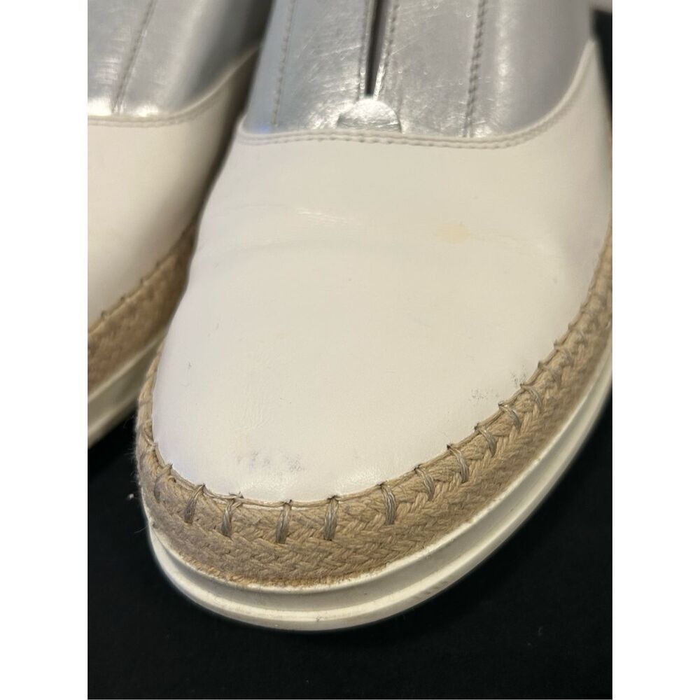 Tod's Gomma Rafia TV Francesina Pelle Two Tone Slip On Flats Women's 9 (39.5) - Picture 5 of 10